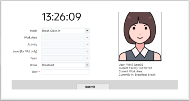 WFM Browser Clock View