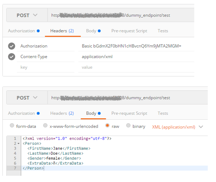 Request example