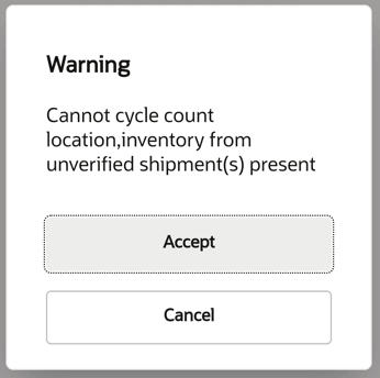 Warning Message