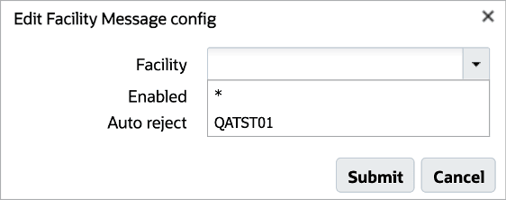 Edit Facility Message Config