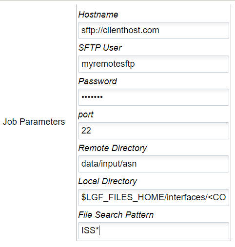 SFTP Get File Job Type