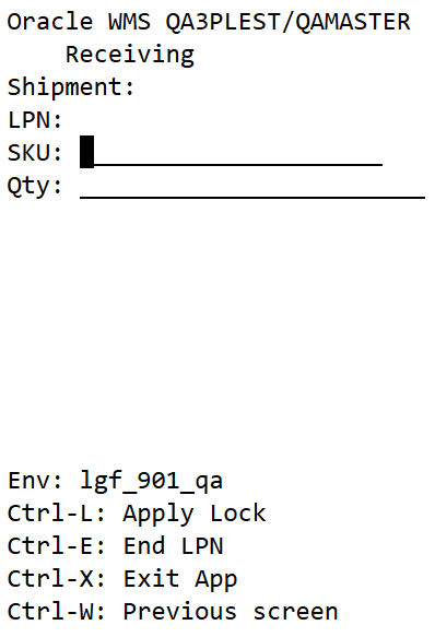 RF Shipment/RF Load Option