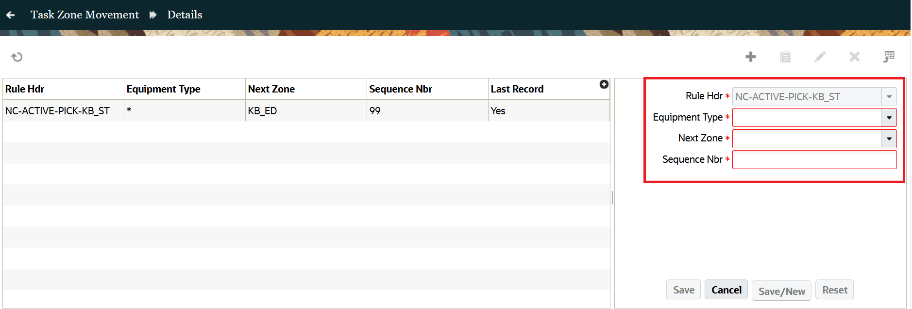 task zone movement rule