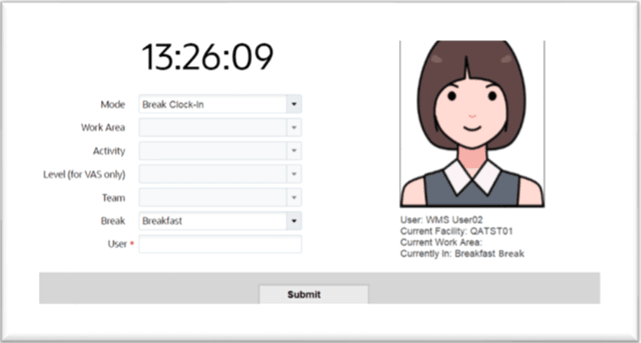 WFM Browser Clock View