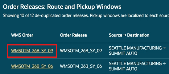 Order Releases
