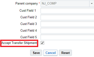 Accept Transfer Shipment Flag