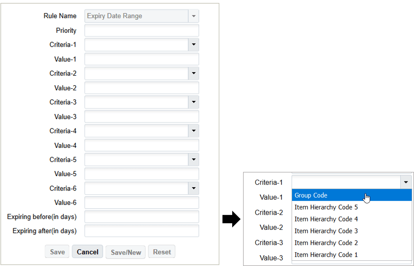 Expiry Date Range Parameter