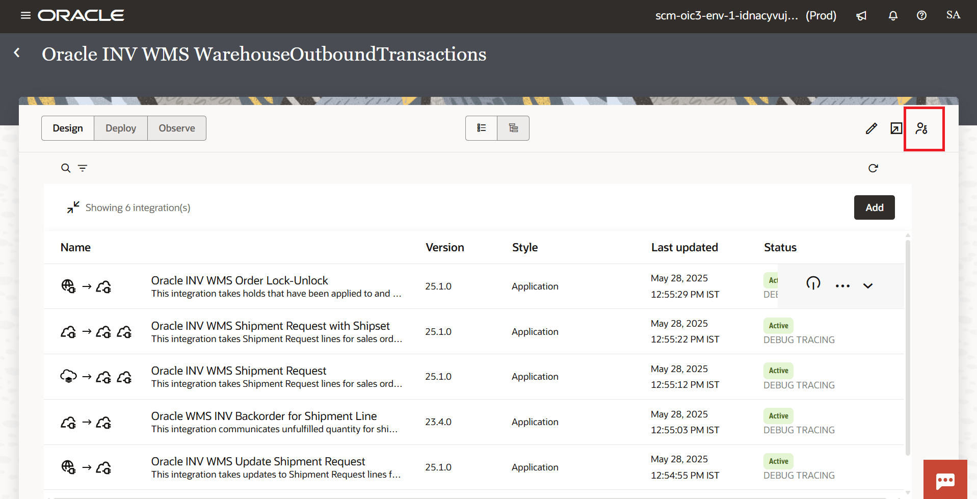 Oracle INV Transaction