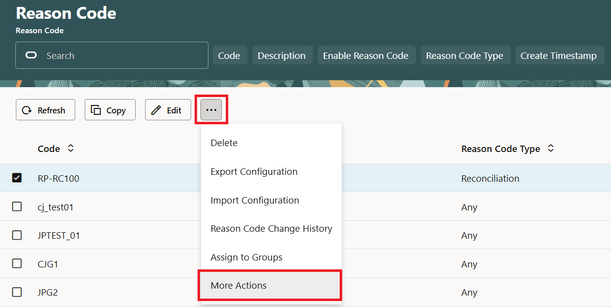 Reason Code Authorization
