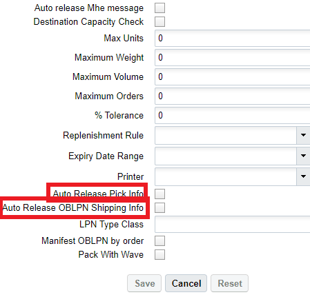 Auto Release Pick Info