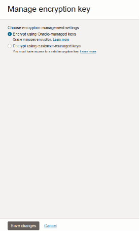 Manage encryption key