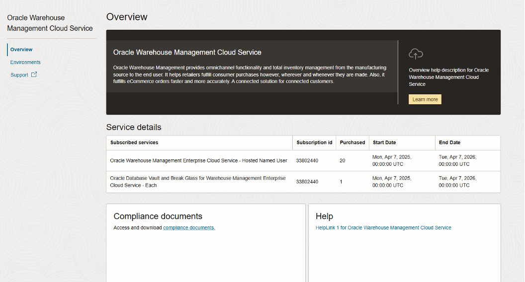 WMS Overview Break Glass Entitlement