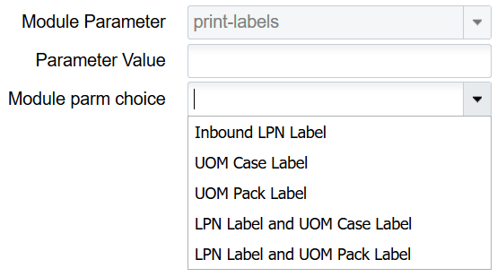 Edit print-labels Parameter