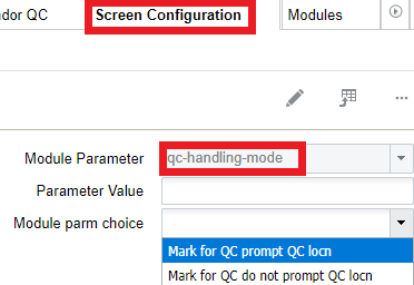 Enabling the QC check in the Receiving module