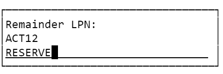 Reserve Location