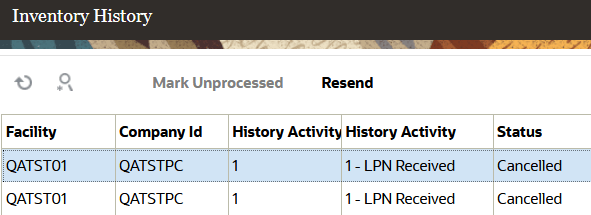 Cancelled Status