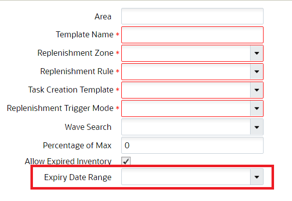 Expiry Date Range
