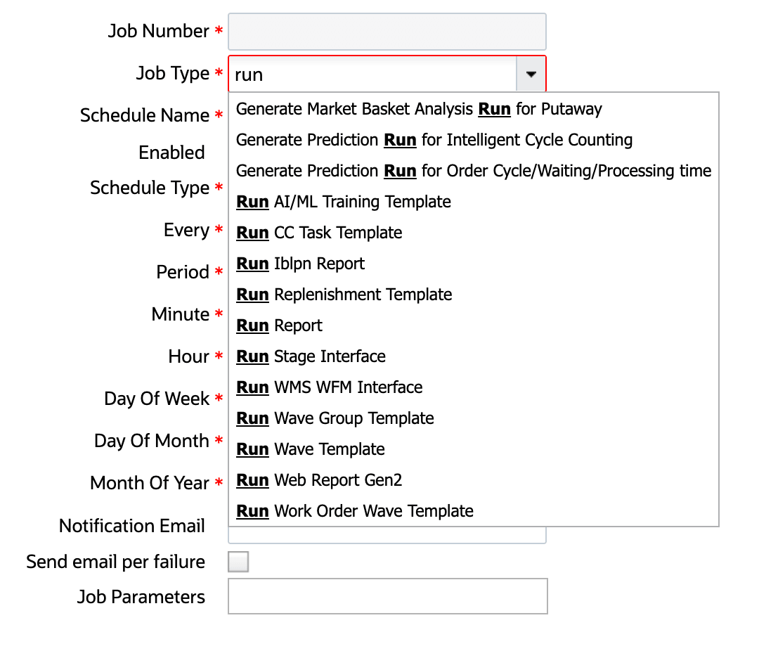 Run Job Type