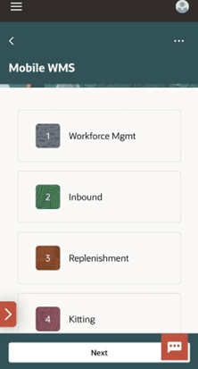 Redwood Mobile WMS Module List