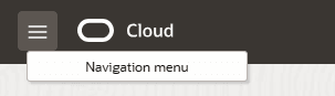 Oracle Cloud Account Navigation Menu