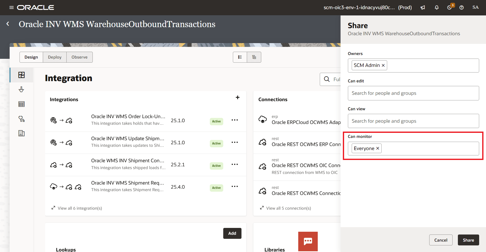 Oracle INV Transaction