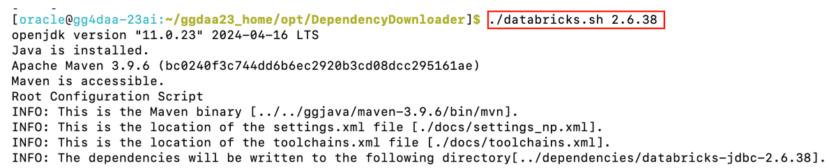 Execute databricks.sh with the required version,