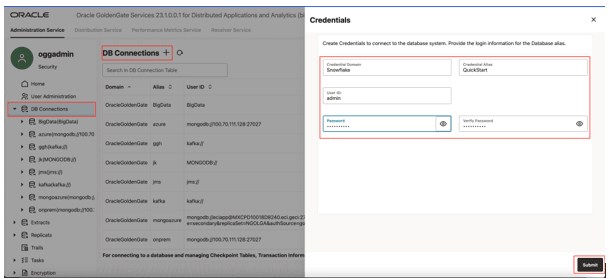 Create a credential entry