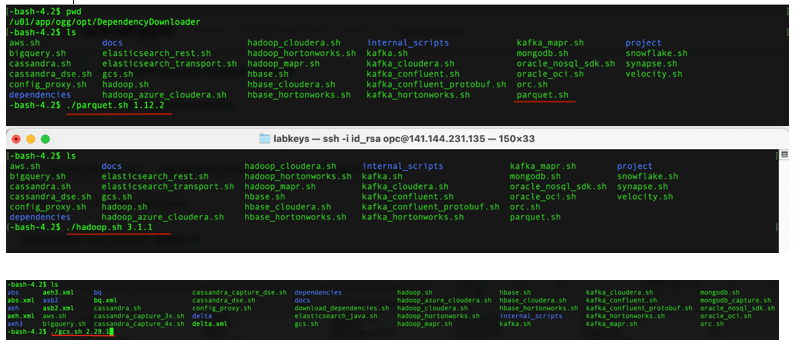 3 directories created in GG_HOME/opt/DependencyDownloader/dependencies