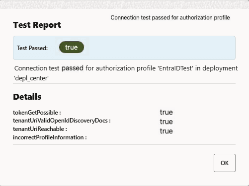 Authorization Profile validation passed.