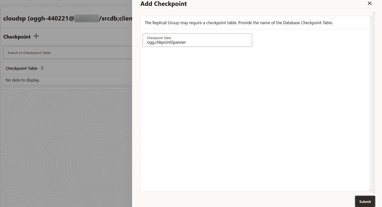Add checkpoint table