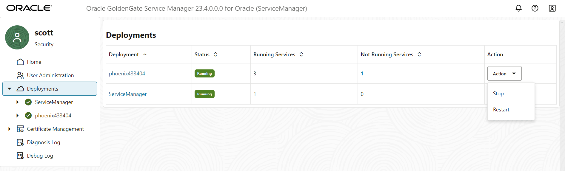 Change the state of a deployment Change the state of a deployment