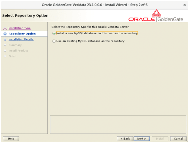 Select Repository Option.