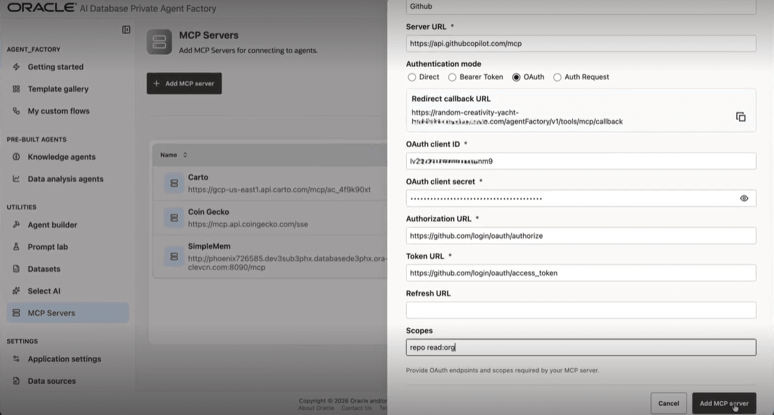 MCP Server OAuth Authentication
