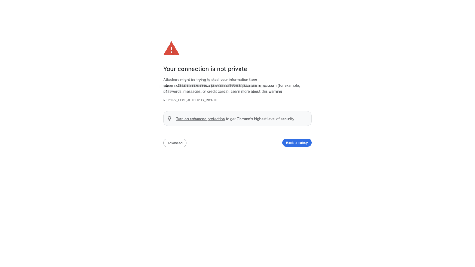 Browser Warning Browser Warning