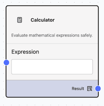 Calculator Node Calculator Component