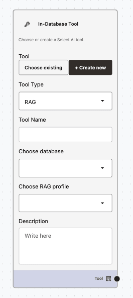 Create New RAG Tool Create New Mode - RAG