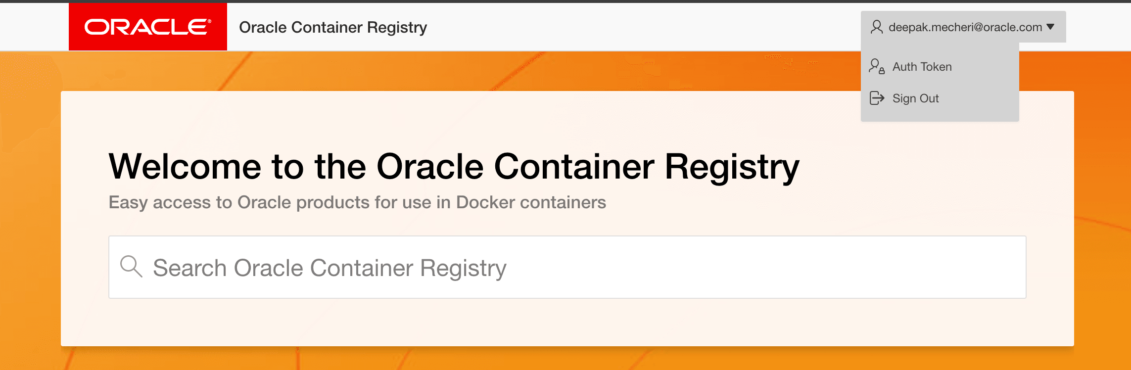 Oracle Container Registry