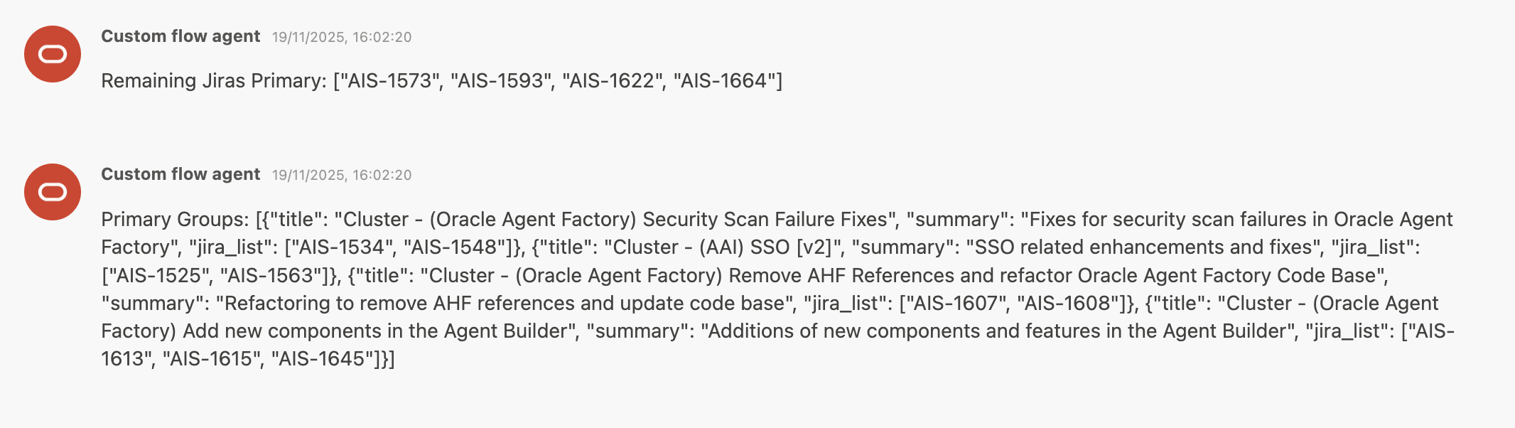 Parser Example Output