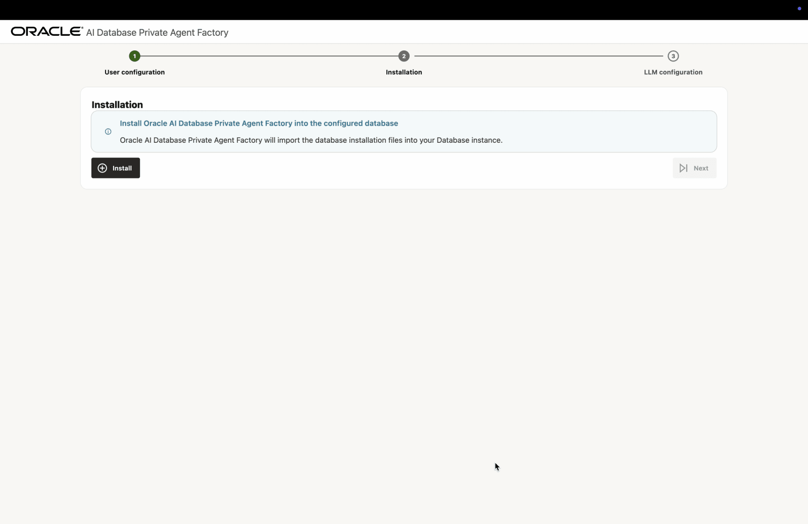 Quick Start Mode: Components Installation