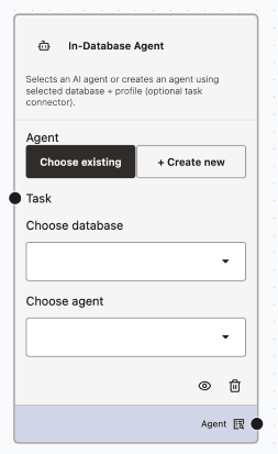 Choose Existing Agent In-Database Agent