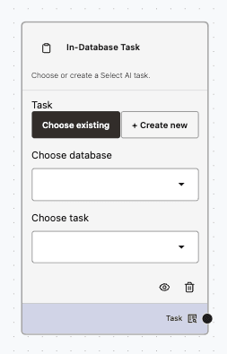 Choose Existing Task In-Database Task