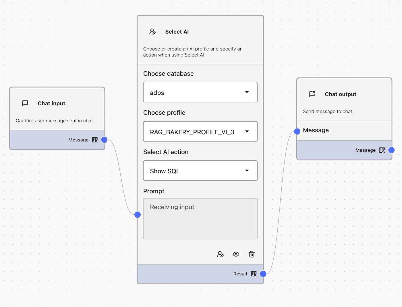 Select AI ShowSQL Action Select AI ShowSQL Action
