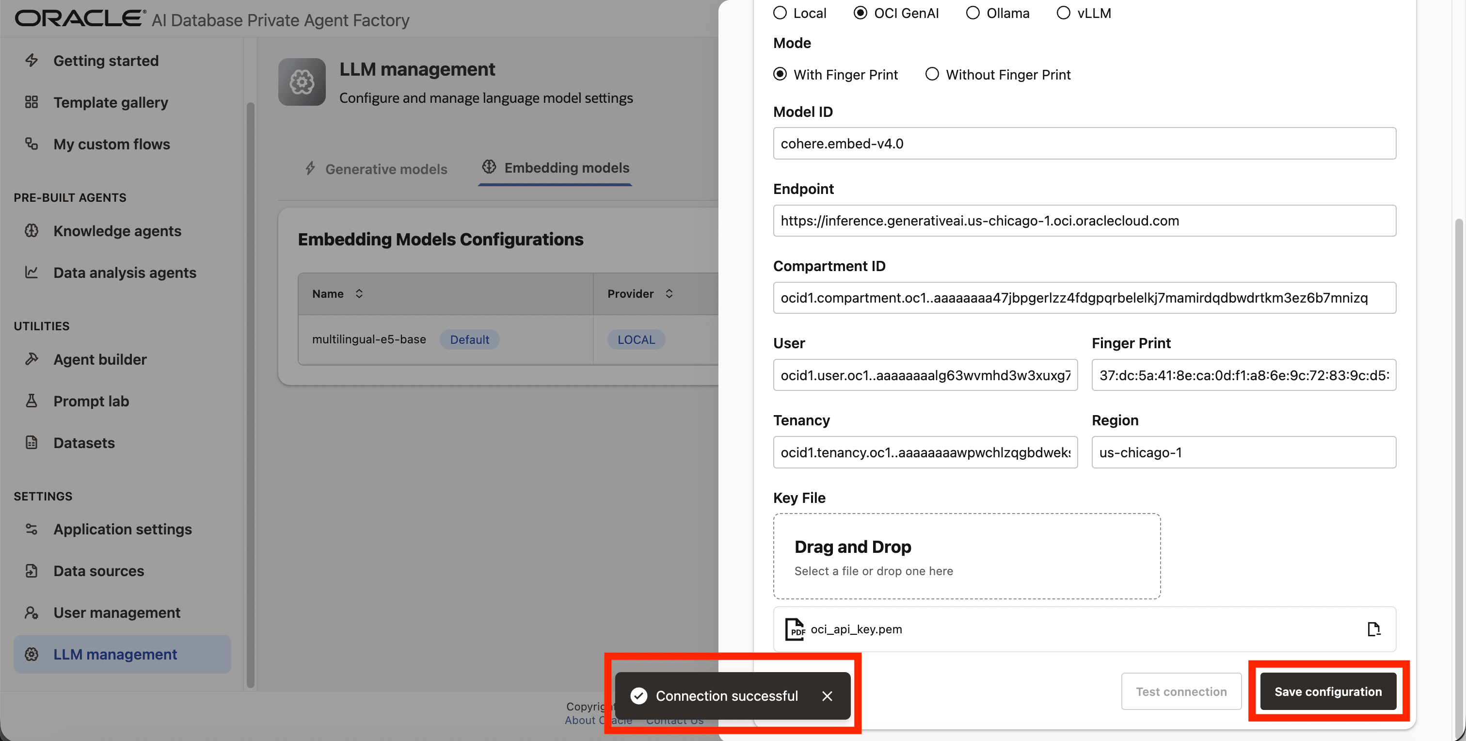 Save configuration Save configuration