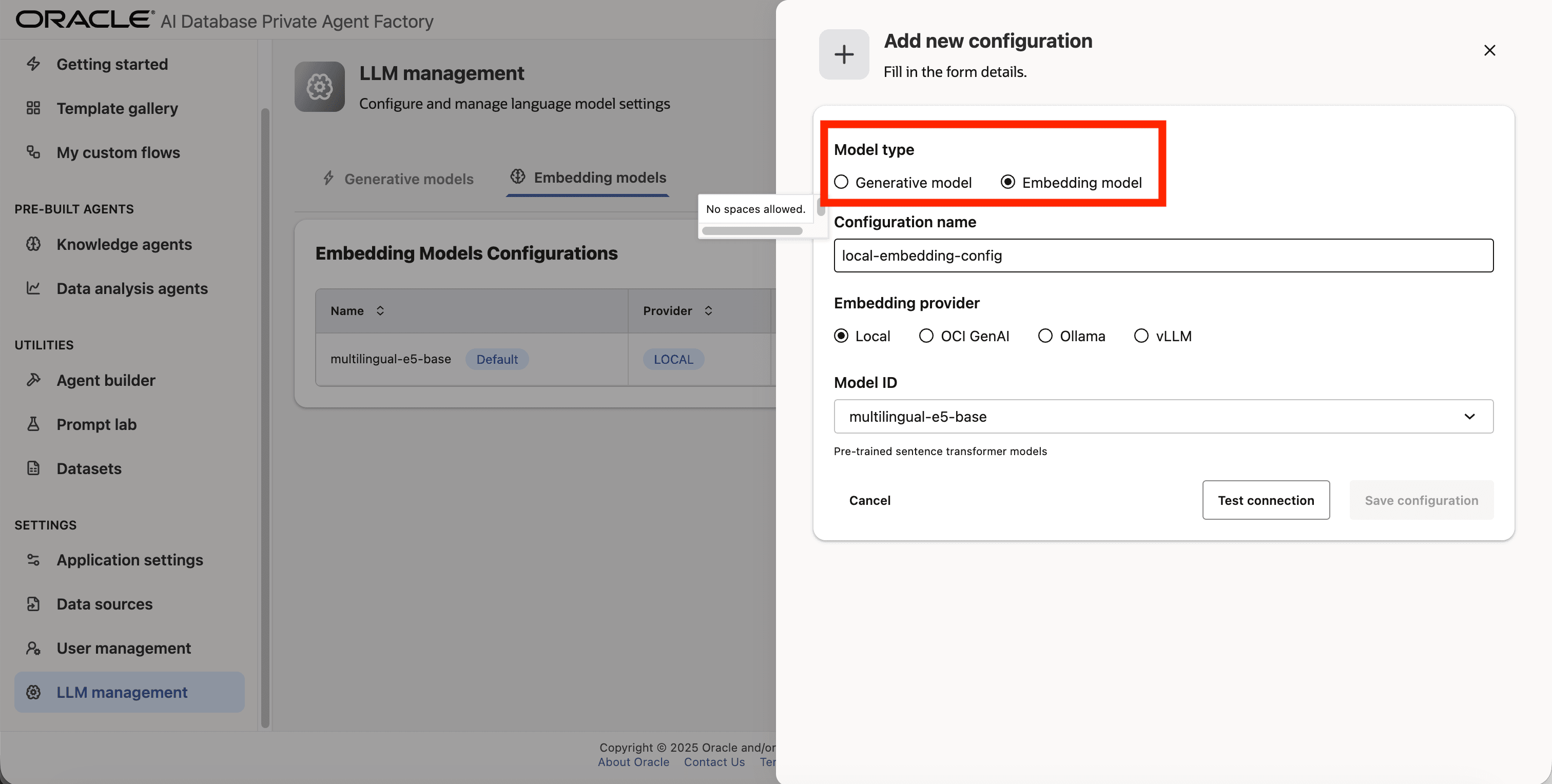 Pick Embedding Model Pick Embedding Model