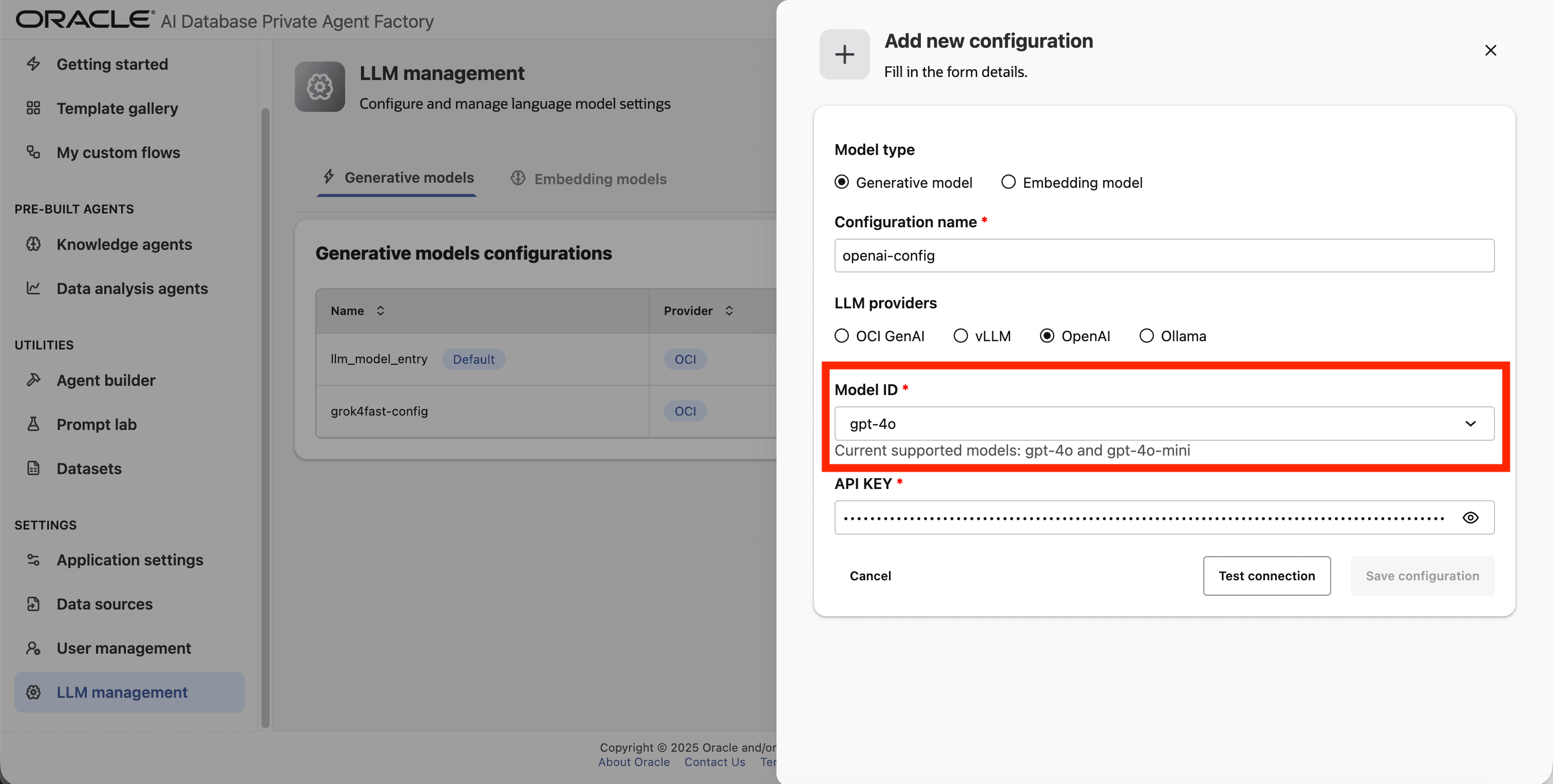 Select Model ID Select Model ID