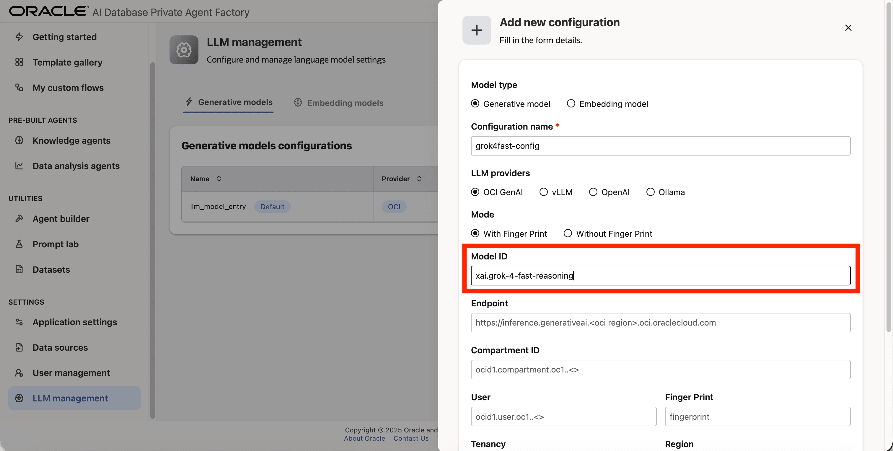 Enter Model ID Enter Model ID