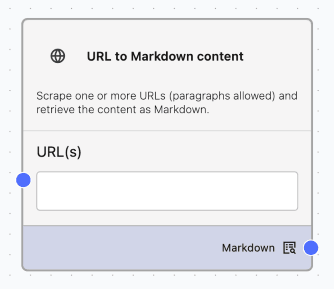 URL to Markdown Node URL to Markdown Component