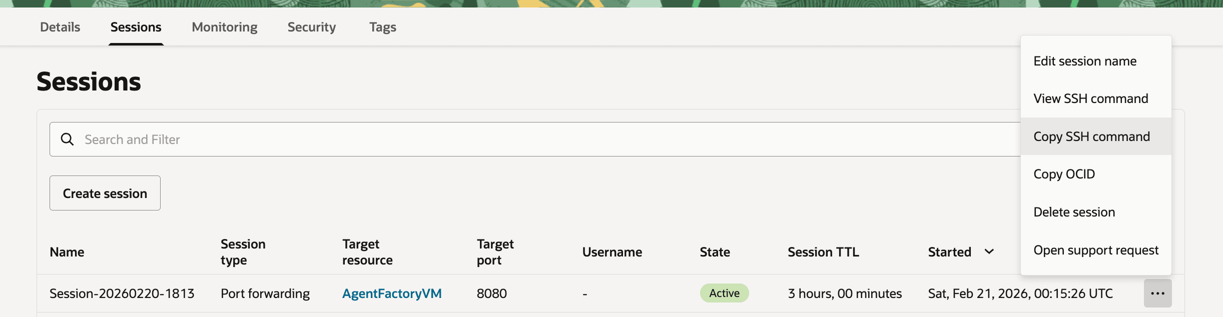 Copy SSH Command