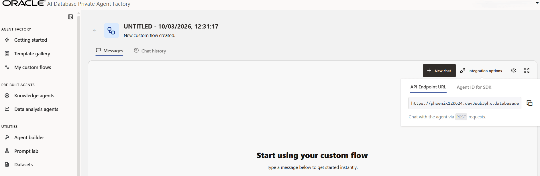 Copy Agent URL