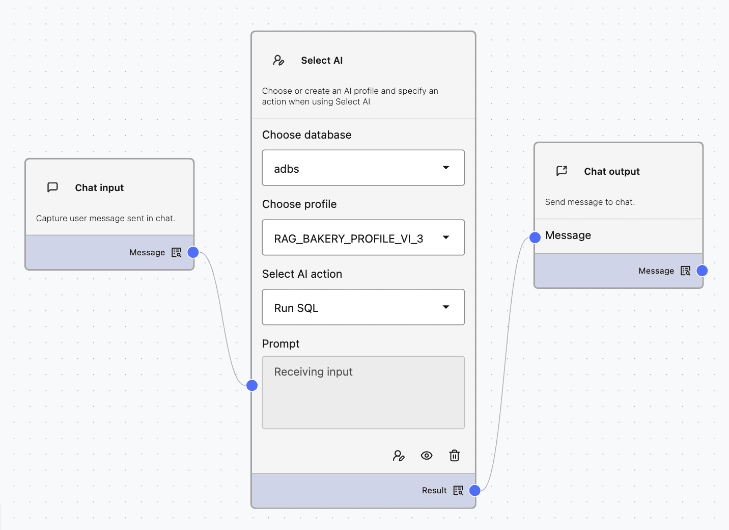 Select AI RunSQL Action